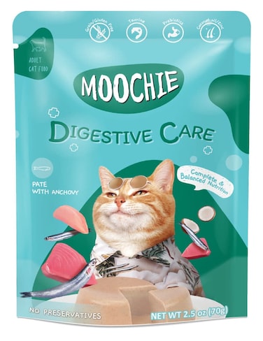 Moochie Pate with Anchovy - Digestive Care Pouch 70g  Pack of 12