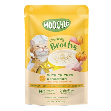 Moochie Kitten Creamy Broth With Chicken &amp; Pumpkin 40g - pouch  Pack of 12