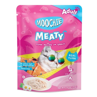 Moochie Tuna Recipe in Gravy Pouch 70g  Pack of 12