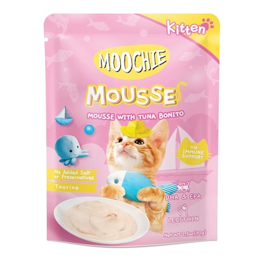 Moochie Kitten Mousse With Tuna Bonito 70g - pouch  Pack of 12