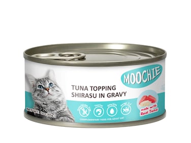 Moochie Adult Tuna Topping Shirasu 85g - can  Pack of 12