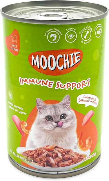 Moochie Mince With Shrimp Cat Wet Food Can 400g  Pack of 12