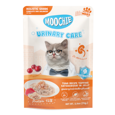 Moochie Tuna Recipe Topping Katsuobushi In Jelly Cat Food for Urinary Care 70g  Pack of 12