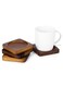Billi 4 PC Coaster Set &ndash; Acacia Wood Drink Coasters, Table Protectors, Heat-Resistant Beverage Coasters for Home D&eacute;cor, Dining, and Kitchen Accessories &ndash; &Oslash;10 cm