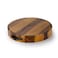 Billi Acacia Wood Serving Round Tray 14 inch - Premium Wooden Round Platter with Handles Elegant Rustic Serving Tray for Snacks, Drinks, Breakfast &amp; D&eacute;cor