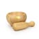 Billi Wooden Mortar and Pestle Rubberwood Spice Grinder Set 15cm &ndash; Manual Herb Crusher for Garlic, Masala &amp; Spices, Durable Natural Wood Kitchen Grinding Tool