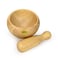 Billi Wooden Mortar and Pestle Rubberwood Spice Grinder Set 15cm &ndash; Manual Herb Crusher for Garlic, Masala &amp; Spices, Durable Natural Wood Kitchen Grinding Tool