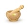 Billi Wooden Mortar and Pestle Rubberwood Spice Grinder Set 15cm &ndash; Manual Herb Crusher for Garlic, Masala &amp; Spices, Durable Natural Wood Kitchen Grinding Tool
