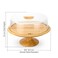 Billi Rubberwood Cake Dome with Glass Lid, 32.5cm Large Cake Stand, Wooden Dessert Display Stand, Round Cake Holder for Bakery, Parties, Kitchen &amp; Serving