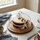 Billi Acacia Cake Dome with Glass Lid, 29.5cm Wooden Cake Stand, Dessert &amp; Pastry Display Stand, Round Serving Platter for Cakes, Bakery, Parties &amp; Kitchen Use