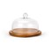 Billi Acacia Cake Dome with Glass Lid, 29.5cm Wooden Cake Stand, Dessert &amp; Pastry Display Stand, Round Serving Platter for Cakes, Bakery, Parties &amp; Kitchen Use