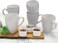 Mikasa Gourmet Basics Stoneware Mugs Pack Of 6 With Assorted Embossed Patterns (White)