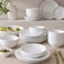 Mikasa Swirl Porcelain Dinnerware Set, 24 Piece, Elegant White Tableware Set