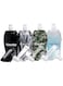 ACTIVIVA Collapsible Reusable Water Bottle with Carabiner Clip Light Weight Leak Proof Foldable Drinking Water Bottle - Non-Toxic BPA Free - 16.9 oz - 4 Pack 4.75"w x 10"h black