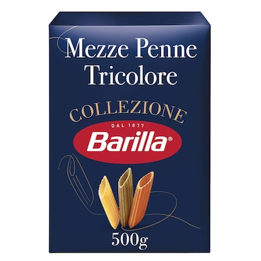 Barilla Collezione Mezze Penne Tricolore Pasta, 500g