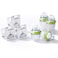 Comotomo Baby Feeding Bottles With Replacement Silicone Nipples-Green, Bundle Pack of 10 Pieces