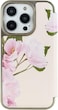 TED Baker iPhone 15 Pro Max, Rich Vegan Leather And Electroplated Back Shell For Protection, Mirror Folio, Flower Placement