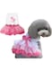 Dog Dress Luxury Puppy Skirt Dog Clothes Princess Dresses Wedding Evening Dress Tutu Skirt Red Lips Bowknot Dress for Small Dog Girl (Red, L)