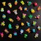 Just Play Disney Doorables Neon Glow Peek Figures, 5 Special Edition 1.5-Inch Collectible Figurines, Kids Toys For Ages 5 Up
