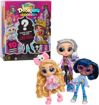 Just Play Adoorbs Disney Doorables Dolls With Accessories, 11 Figurines, Collectible Surprise 14 cm High, Toys For Kids Ages 5 And Up