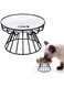 Uhuanyy Cat Bowl,Ceramic Raised Cat Food Bowl,Elevated Pet Bowl,Cat Bowl Anti Vomiting With Metal Stand,Protect Pet's Spine For Cat And Small Dogs