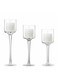 Uniface 3Pcs Elegant Tall Glass Candle Holders,Clear Candlestick Holders,Candle Sticks Holder Decor Candle Stand for Dining,Wedding,Party,Home,Valentines Day