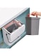 2 IN 1 Kitchen Trash Can With Slide Lid, Under Sink Garbage Can, 2.4 Gal Waste Bins With Inner Barrel, Portable Hang Trash Bin with Sticky Hook &amp; Scraper.White