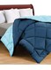 HOME 220 GSM Solid Plain Reversible Summer Microfiber AC Comforter/Duvet  All Season Double Size 3 Layered Quilted Blanket for Double Bed (220 x 240 cm, Grey Blue)