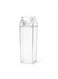 Clear Square Bottle 500ML Multipurpose Storage Container - Transparent Juice Milk Water Bottle with Leak Resistant Cap for Fridge Storage, Kitchen, Beverage, Liquid Organizer
