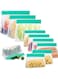 AMERTEER Stand Up Reusable Food Storage Bags 10 Pack &ndash; BPA-Free Silicone Zip lock Baggies, Freezer Bags for Snacks, Sandwiches, Veggies, Fruit, Meal Prep, Marinate Meats, Dishwasher Safe