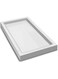 YCRMAN Bathroom and Vanity Tray Silicone Tray,Shatterproof Flexible Bathroom Tray,Kitchen Sink Tray for Soap Bottles,Key Trinket Ring Tray (White)