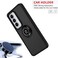 Oppo Reno12 Pro Case Flexible Silicone Protective Bumper,Camera Protection Translucent Shockproof Matte Back Cover with 360 rotational Ring Holder For Reno 12 Pro (Blue)