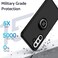Samsung Galaxy A56 Case/Galaxy A36 Case Flexible Silicone Bumper, Camera Protection Thin Translucent Shockproof Matte Cover with 360 rotational Magnetic Ring Holder For Samsung Galaxy A56 (Black)