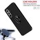 Samsung Galaxy A56 Case/Galaxy A36 Case Flexible Silicone Bumper, Camera Protection Thin Translucent Shockproof Matte Cover with 360 rotational Magnetic Ring Holder For Samsung Galaxy A56 (Black)