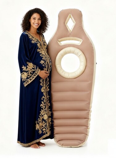 Inflatable Pregnancy Pillow Air Mattresses Maternity Pillow Support Back Legs Belly Hip Portable Sleeping Pad Full Body Maternity Airbed with Hole Float