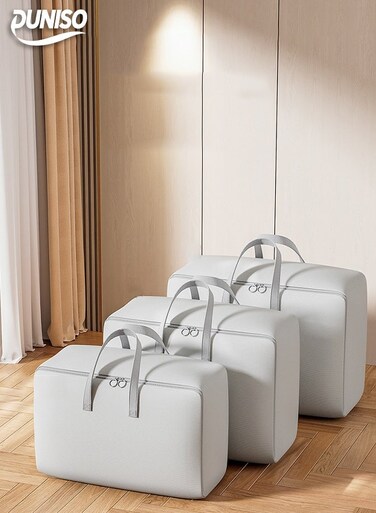 3 Pcs Large Clothes Storage Bag&iuml;&frac14;&OElig;Waterproof Moving Tote Bag&iuml;&frac14;&OElig;Foldable Storage Containers&iuml;&frac14;&OElig;With Zipper &iuml;&frac14;&OElig;Dustproof,Moisture Proof&iuml;&frac14;&OElig;for Blankets and Quilts, Bedding, Sweater, Pillow