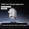 140W Smart Auto Stop Charging Adapter, AI Full-Charge Disconnector and Overcharge Protection USB Adapter, Universal Overcharge Protection for Smartphone, Tablet, Laptop, Battery Care Power Splitter