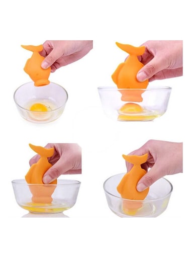 FIESTA Silicone Fish Shaped Egg Yolk and White Separator Kitchen Tool