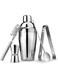 Shallow 5pcs/Set Cocktail Shaker Stainless Steel- Complete Bar Mixing Set