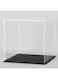 HOPEME 12 Inch Acrylic Case for Display, Clear Display Acrylic Box for Collectibles, Alternative Glass Case with Matt Black Stand for Display Action Figures