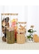 Sealed glass food storage jar 6-piece combination set - transparent glass container with sealed bamboo lid, stackable circular kitchen jar for sugar, tea, coffee beans, pasta