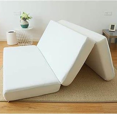 Karpentone Folding Foam Mattress Foldable 3Pieces Single UK Size 180x90x10cm With Hand Carry cover
