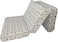 Folding Foam Mattress Foldable Tri 3-Pieces Single UK Size 180x90x10cm Multicolor Fabric with Hand carry Cover