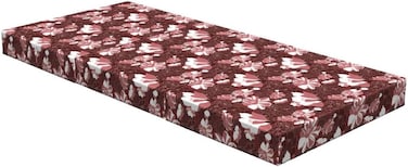 Folding Foam Mattress Foldable Tri 3-Pieces Single UK Size 180x90x10cm Multicolor Fabric with Hand carry Cover