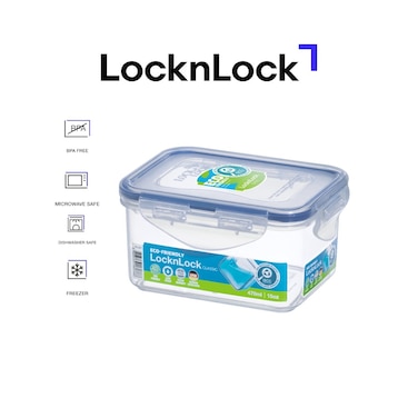 LocknLock Rectangular Food Container 470ml - Airtight, BPA-Free, Microwave, Freezer, and Dishwasher Safe