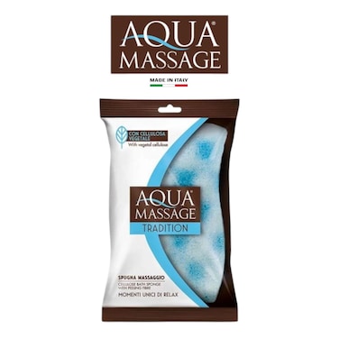 Aqua Massage Cellulose Sponge &ndash; Hypoallergenic, Eco-Friendly, with Massage Fibers for Sensitive Skin