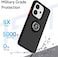 Oppo A40 Case/Oppo A3X Case/Oppo A3 Case Flexible Silicone Case, Camera Protection Thin Translucent Shockproof Matte Back Cover with 360 rotational Magnetic Ring Holder (Blue)