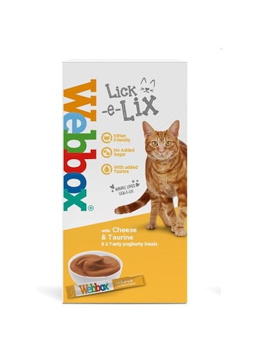 Webbox Lick-e-Lix Cream Cheese &amp; Taurine 5 x 15g (75)