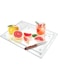 2 PCS Tempered Glass Cutting Boards for Kitchen Counter, Clear Cutting Boards for Countertop, Non-Slip, Heat-Resistant, Easy to Clean, Kitchen Decoration(16"x12" &amp; 12"x8")
