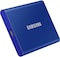 Samsung T7 1TB External USB 3.2 Gen 2 Portable SSD with Hardware Encryption - Indigo Blue